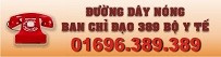 Đường dây nóng ban chỉ đạo 389 Bộ y tế