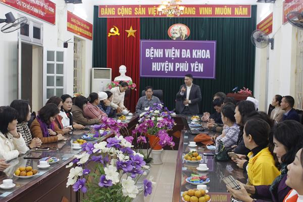 CHÀO MỪNG ĐOÀN CÔNG TÁC BỆNH VIỆN TRUNG ƯƠNG THÁI NGUYÊN ĐẾN THĂM VÀ LÀM VIỆC VỚI BỆNH VIỆN ĐA KHOA HUYỆN PHÙ YÊN